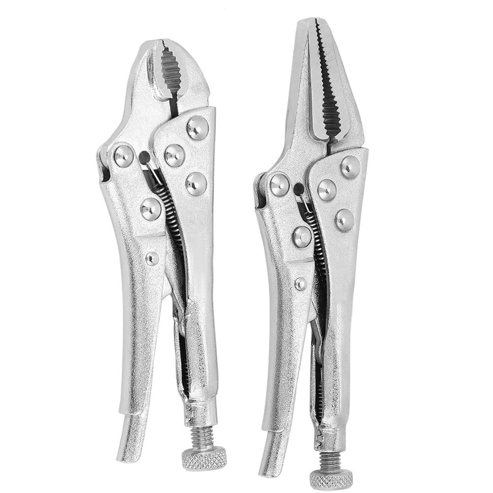 Vice Grip Set Vice G 2Pcs Ground Mouth Straight Jaw Lock   Pliers Locking Pliers Set Hand Tools