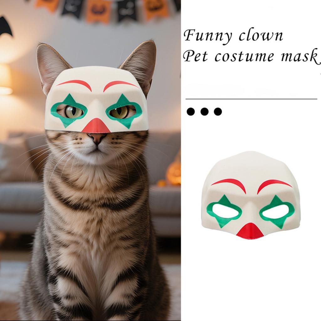 Halloween Cat COSPLA Cat Clown Mask, Cat Mask Dance Party Pet Supplies