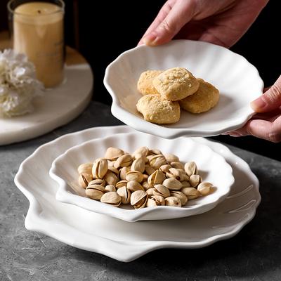 Assiette Coquille de Forme Irrégulière Assiette Décorative pour Sauce Maison Assiette Décorative Créative Décoration Photo Assiette en Céramique Vaisselle pour Plat Principal en Céramique