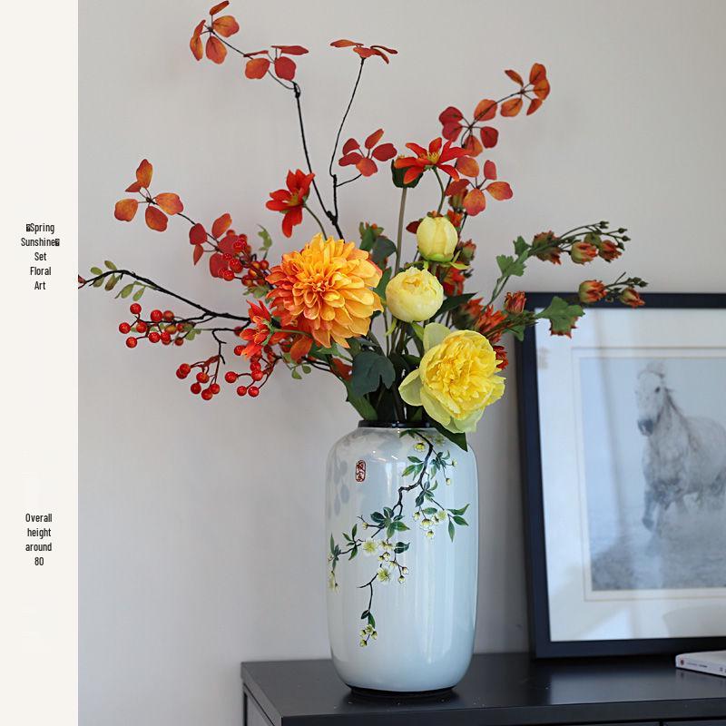 Antique-Style Chinese Ceramic Vase for Floral Display
