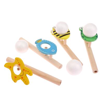 1Pc Floating Blow Pipe Balls Game Toys Balance Blowing Toys Kids Balance Training Stress Reliever Nostalgia Toy