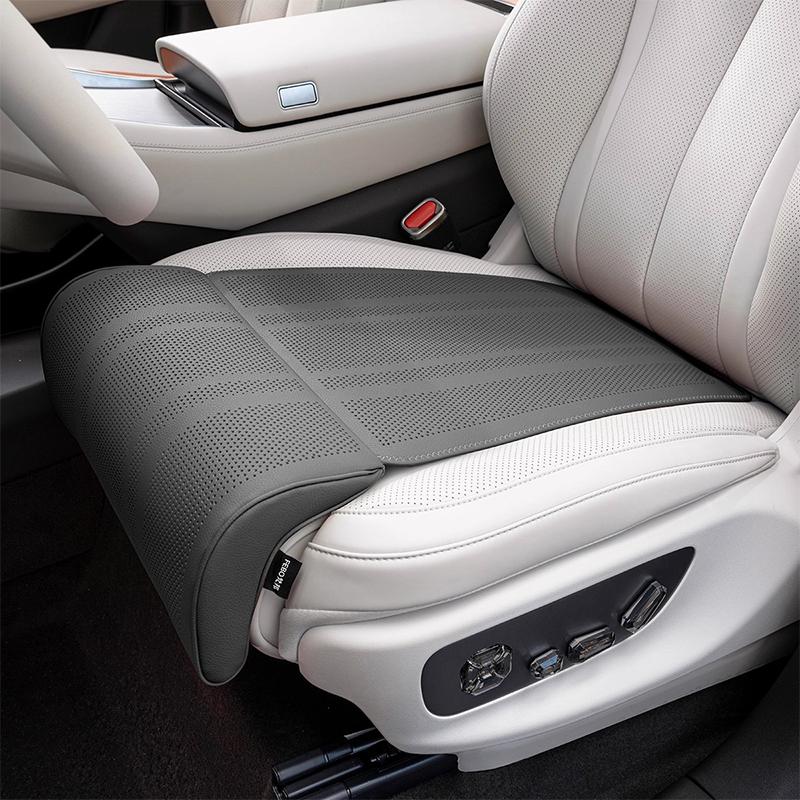 SEAMETAL Car Seat Leg Support Extension Suede Universal Auto Seat Extender Leg Cushion For Driver Memory Foam Seat Padding Mat Cover