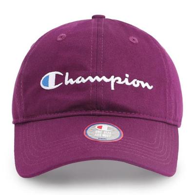 Champion Classic Brushed Cotton Twill Logo Ball Cap Venetian Purple H0672-T1F