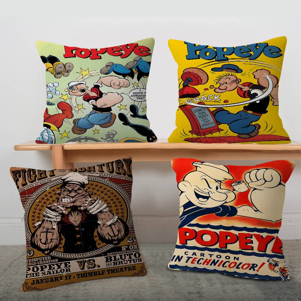Anime PPopeye The Sailor Pillow Cushion Cover Pillowcase Living Room Sofa Home Decor Customized