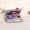 TransparentCard Holder PVC Folding Short Wallet Ins Korean Fashion Women Girl Glitter Business Cards with Lany