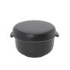 World Create Yayoi Touen Round Rice Container, Black, 1 Go (15962)