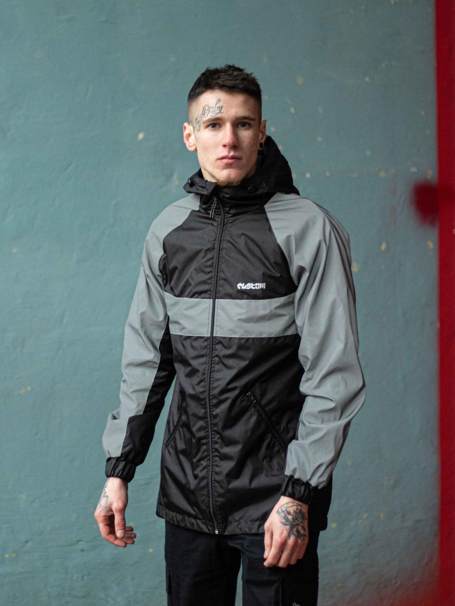 

Вітровка чоловіча Athletic чорна/рефлективна Custom Wear XL чорний/срібний