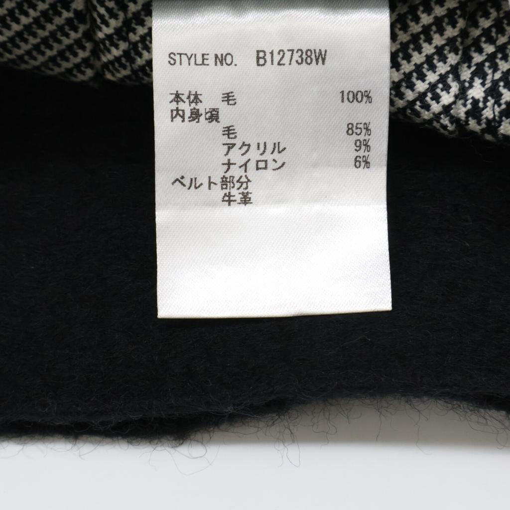 O’Neil of Dublin B12738W Grey Wool Glen Check Belt Mini Skirt Skirt 36 grayUsed