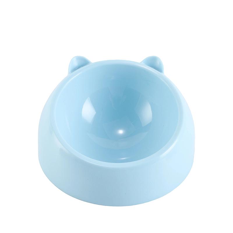 Cat & Dog Ceramic Slanted Bowl - Leaning Ear Angle Design, Pet Feeder & Water Bowl