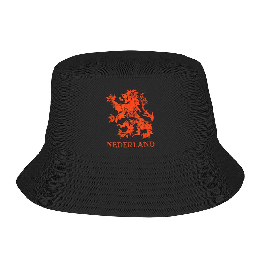 Netherlands Bucket Hat  Outdoor FisherUnisex Caps For Unisex Retro Hunting Sun Hats Foldable Graphic Cap