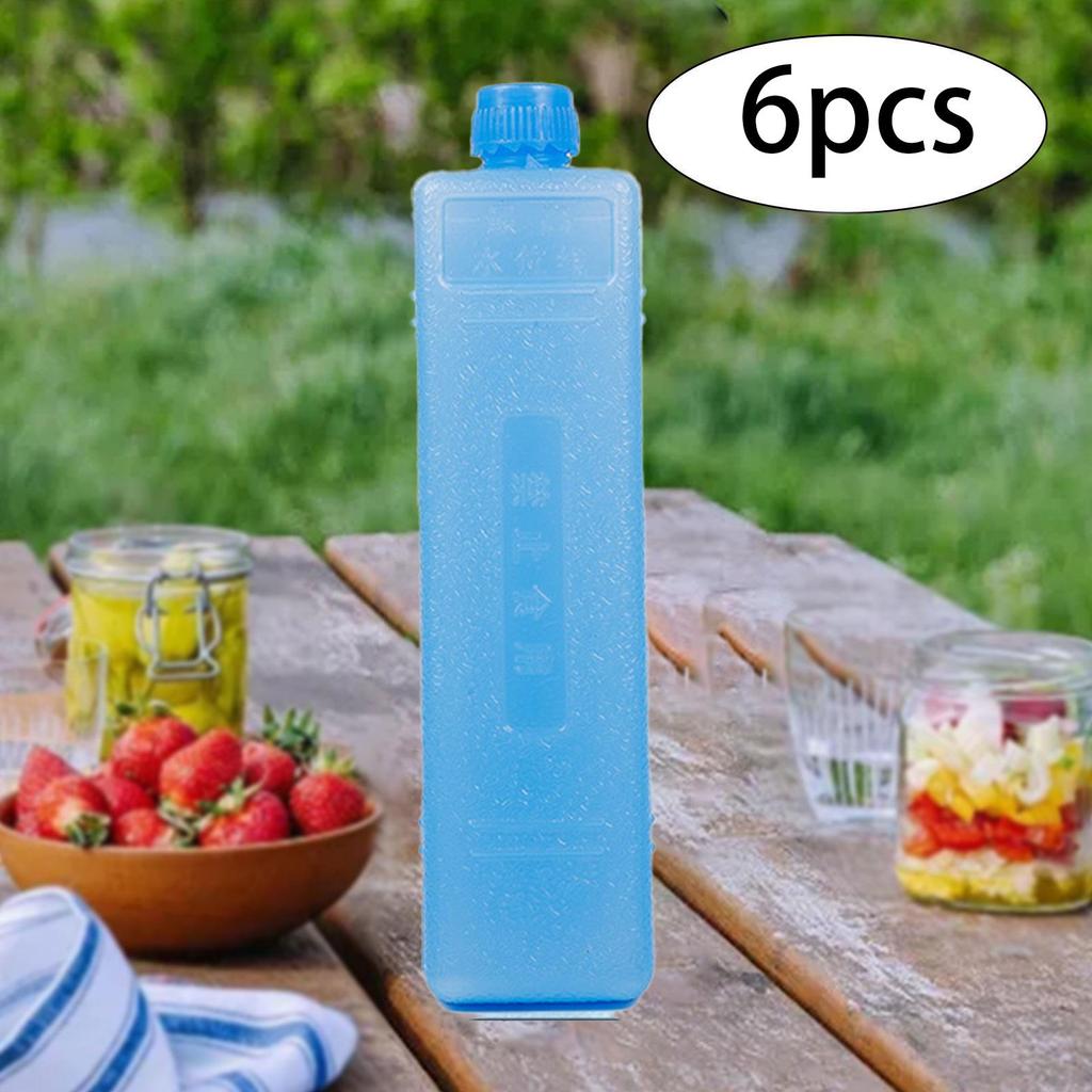6 Pieces Reusable Ice Packs for Food Drink Cooling Ice Blocks for Hiking Picnic Beach  travel ice freezer blocks Ice Brick Packs