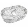 Oval Countertop Washbasin 50×30 Marble Stone - Aquaterris