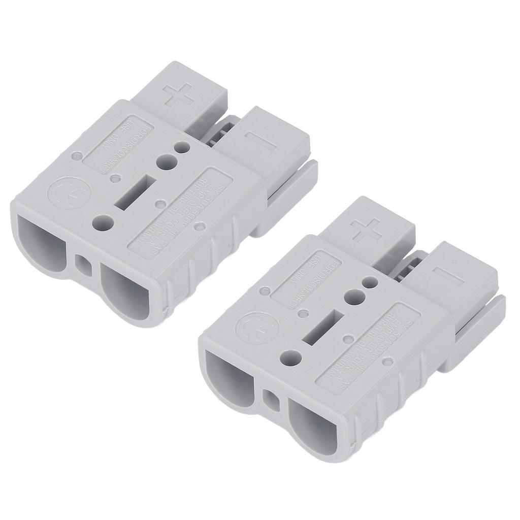 2 Set Battery Quick Connector Kit PC Shell Silver Plated Copper Terminal Battery Quick Connect Disconnect Plug 50A 600V