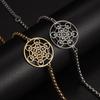Metatron Cube Bracelet Stainless Steel Sacred Geometry Jewelry Gift for Women Men Archangel Amulet