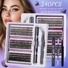 Cluster Lashes - Large Capacity D Curl Voluminous & Thick False Eyelashes | 10-18mm DIY Segmented Hot Melt Mixed Pack