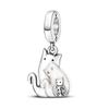 925 Sterling copper Cat and Dog Series Best Friend Pendant Fit 4MM hole diamete Bracelet Charms Bead Necklace DIY Female Zircon