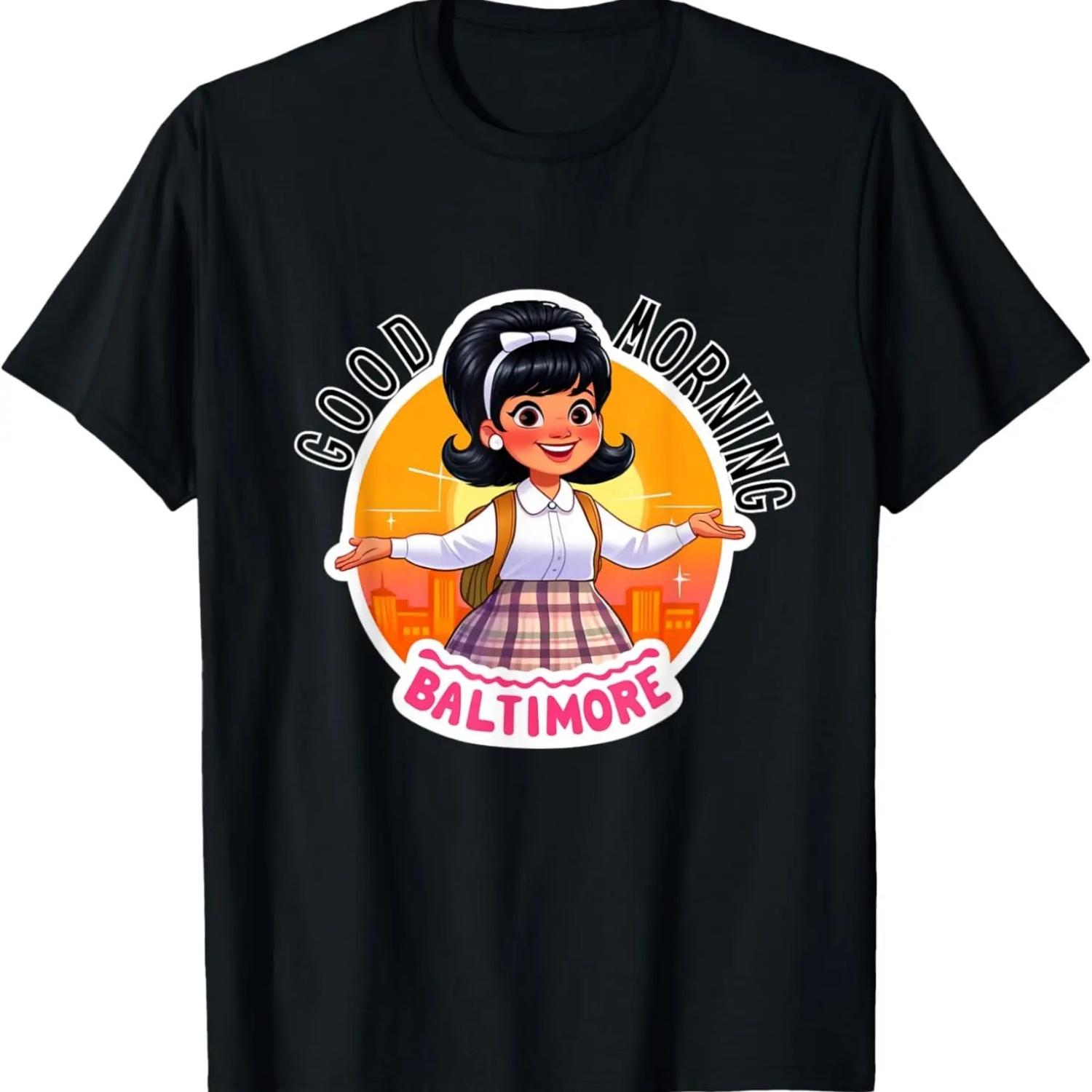 Hairspray Good Morning 1960s Musical Theatre Retro T-Shirt S чёрный