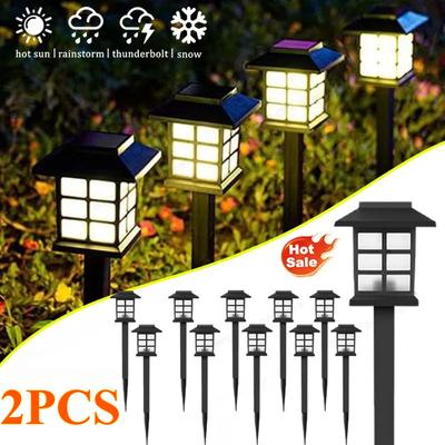 Luci Solari LED per Sentieri Lampada Solare Impermeabile da Esterno per Giardino/Paesaggio/Cortile/Patio/Vialetto/Sentiero
