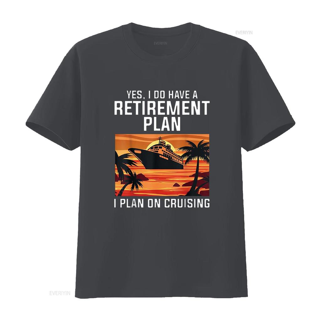 Funny Cruising For Retirement Cruise Ship Vacation T Shirt Black X Large Vintage Washed Comfortable Unisex