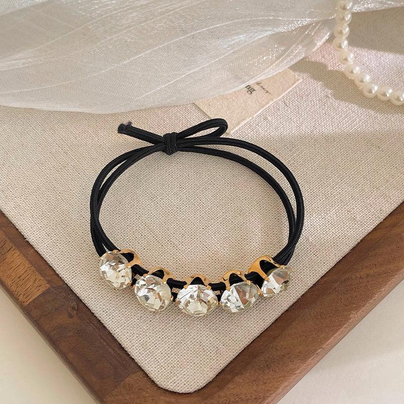 Elastice de Păr cu Strasuri la Modă pentru Fete Inel de Păr Coardă Scrunchie Accesorii Coadă de Cal Headdress Accesorii