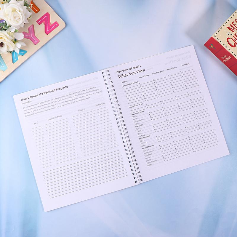 1Pc End Of Life Planner Workbook Putting Things In Order To Help My Loves When I`M Gone