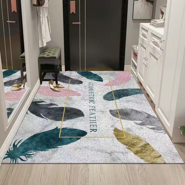 

Простой придверный коврик для удаления пыли и противоскользящий коврик для ног, бытовой входной ковер, можно резать, грязеотталкивающий ковер 50 * 80cm