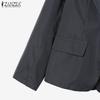 ZANZEA Women Cardigan Blouse and Pants Casual Two Piece Suit Sets