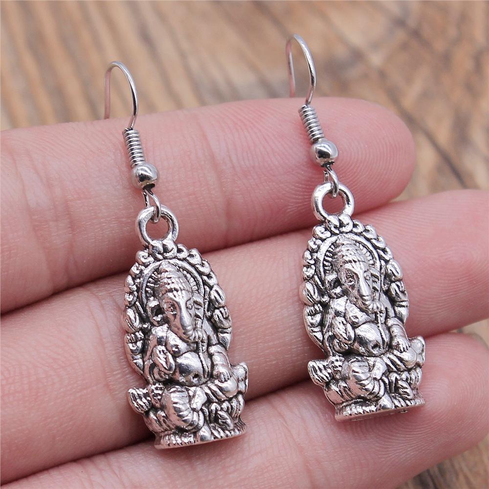 50 Styles Animal Pendant Dangle Earrings Drop Earrings Antique Silver Color Plated Unicorn Horse Elephant Snake Tiger Earrings