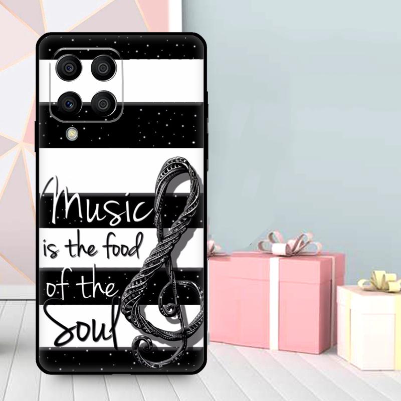 Music Note Musical Treble Clef Case For Samsung Galaxy M16 M31 M21 M13 M33 M53 M15 M35 M55 M36 M56 M12 M32 M52 M14 M34 M54