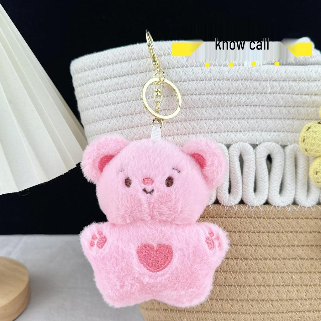 Heart Plush Doll Pendant - Cute Cartoon Gift for Best Friends & Students