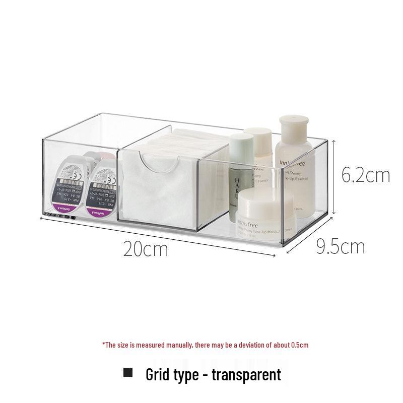 Transparent Mirror Cabinet Organizer: Narrow Cosmetic Drawer & Office Pen Holder