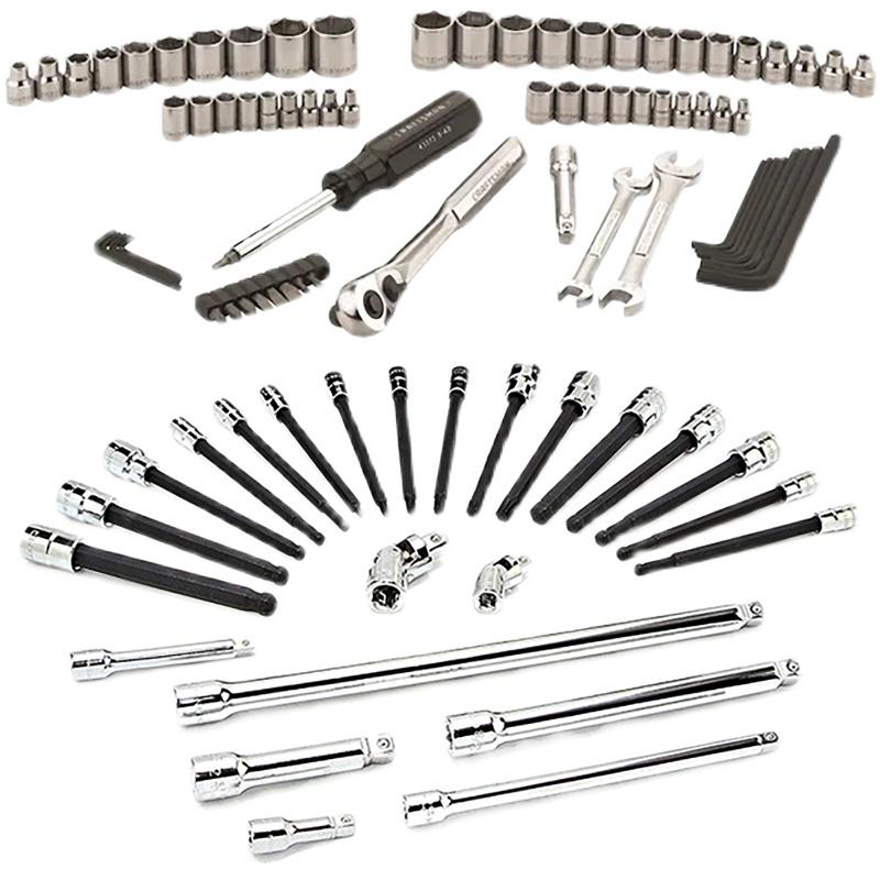 Universal Metric & Imperial Hex Socket Ratchet Wrench Tool Set for Car Repair