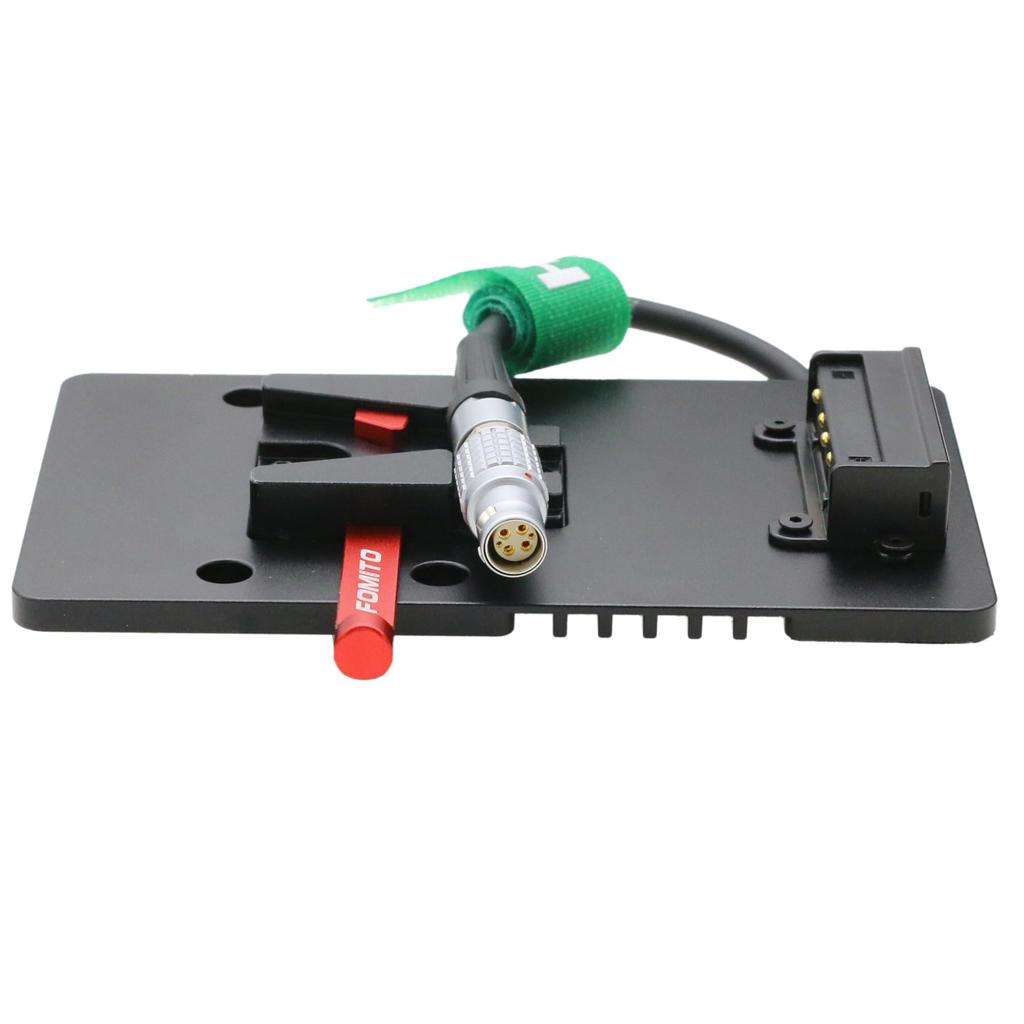 HangTon Plate Power Supply for DJI Ronin 4D Female 10cm V-Mount V-Lock Camera, 6-Pin Connector,