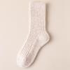 Women's Wool Cashmere Mid-Calf Socks, Thickened & Warm for Autumn/Winter, Non-Bulky, Ideal for Postpartum Care.