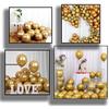 Gold chrome balloons birthday decoration set of 100 large metallic pieces