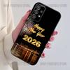 New Year Gift Cartoon Christmas Silicone Phone Case For Samsung S24,21,22,23,30,Ultra,20,Plus,Note,10,9,Black Soft Silicone Case