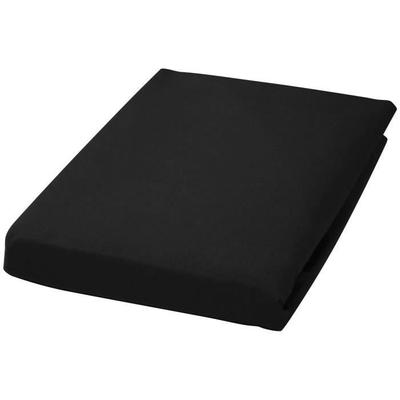 Flaches Bettlaken - Baumwolle - 180x290 cm - Schwarz - 57 Fäden/cm2 - Waschbar
