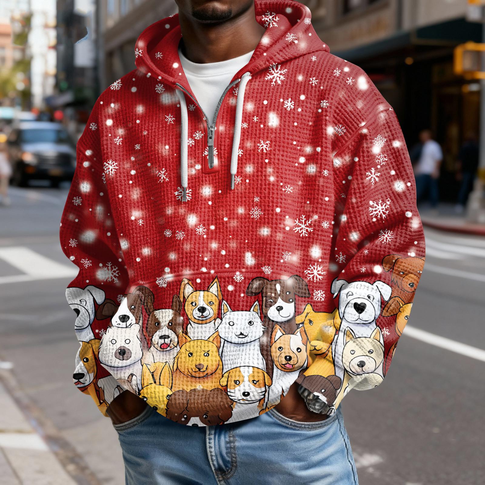 

Мужская повседневная однотонная толстовка с капюшоном на молнии, повседневная футболка с длинным рукавом на молнии XL винный