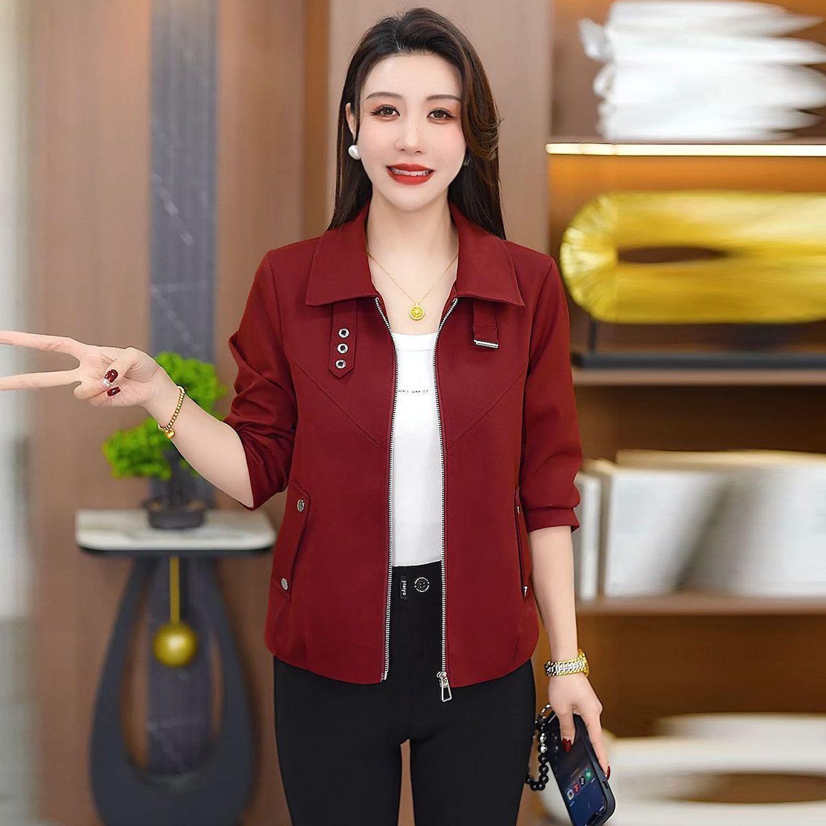

Chic Women s Spring 2026 Slimming Loose Fit Commute Jacket - Versatile & Trendy XL (recommended for 90-110 jin) червоний