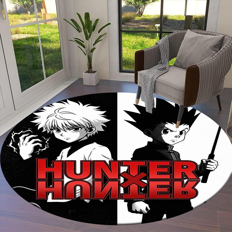 Hunter X Hunter Round Area Rug Carpet Rug For Living Room Bedroom Sofa Playroom Decor Nonslip Floor Mat