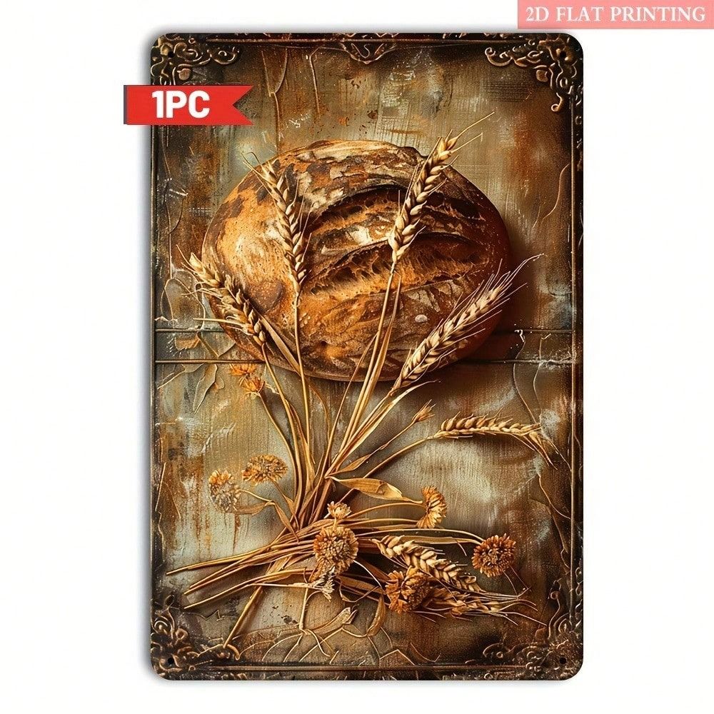 Hand Painted Metal Tin Sign Wall Art Decor 20x30cm