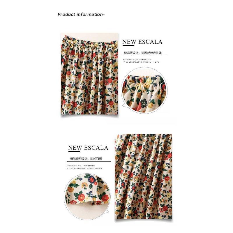 A Summer Artistic and Pastoral Style Fresh and Light Printed Skirt