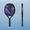 Beach Tennis Racket Set, Non-Slip Grip, Carbon Fiber, Black