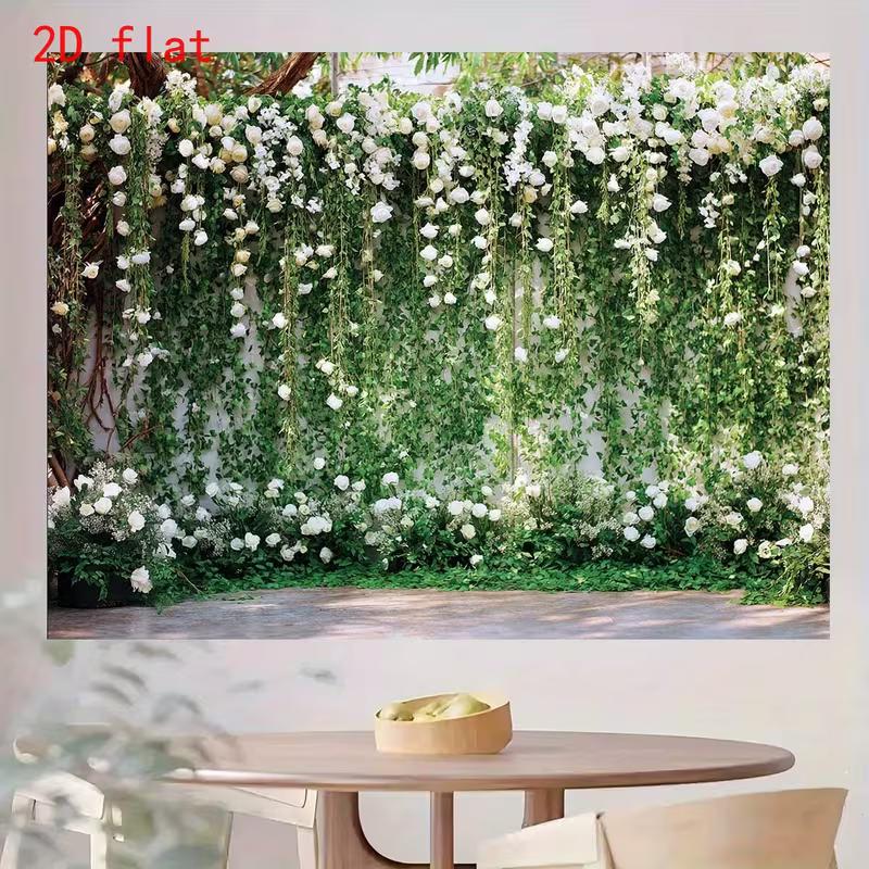 2D Natural Hanging Floral Ivy Wall Backdrop Studio Photo Prop for Spring Shoots