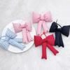 Checkered Bow Keychain Pendant Solid Color Bow Keychain For Women Girls Cute Sweet Bag Decoration Accessories Gifts