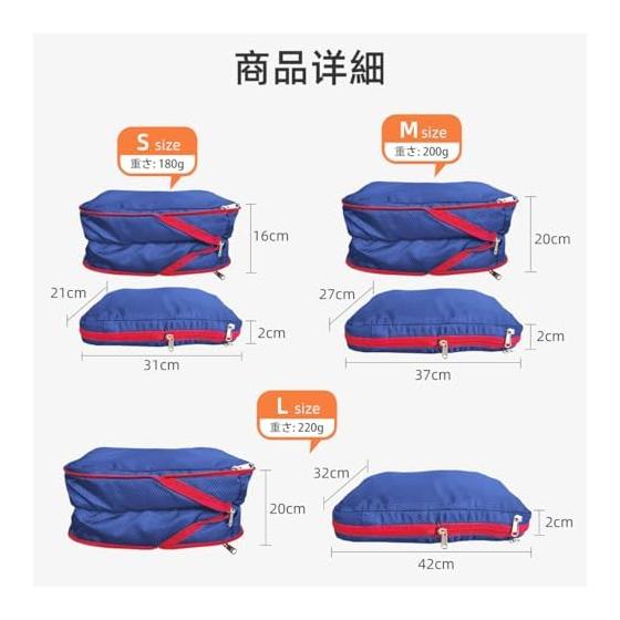 Amifun Travel Compression Bag, Travel Pouch, Compression Bag, Storage Pouch, Zipper, Convenient Goods for Business Trips, Compression Saves Clothes