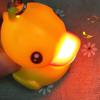 Animal Shape Sound Light Keychain Model Doll LED Duck Keyring  Children's Gifts