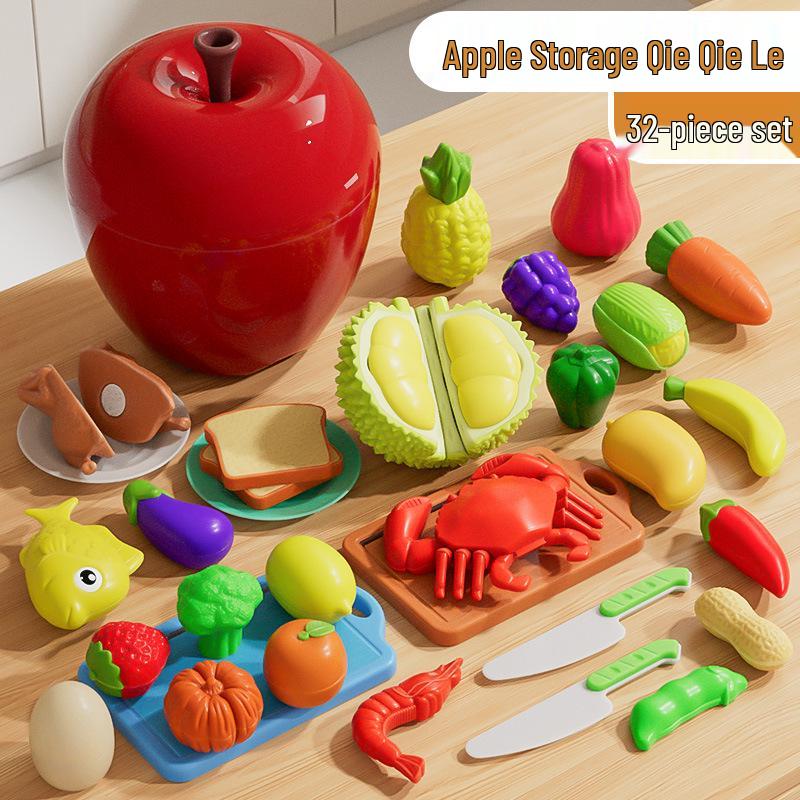 

Детский развивающий набор для ролевых игр «Фрукты и овощи для резки»