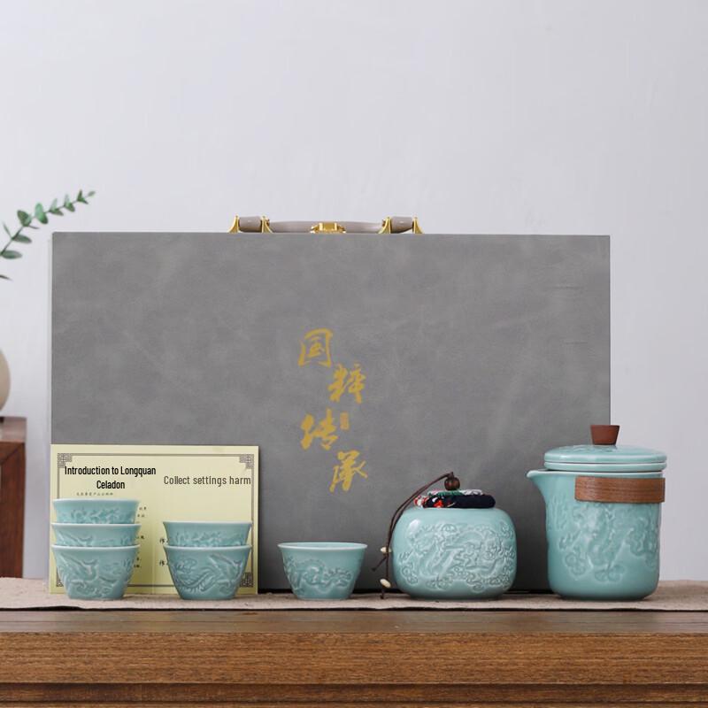 Blue Dragon & Phoenix Gongfu Tea Set