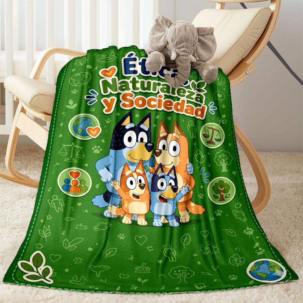 Bluey Bingo Adventures Blanket Comfortable Perfect for Office Chair Bed Couch Four Seasons Multipurpose Stylish Decor Gift for Travel Home Birthdays